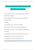 ACS Instrumental Analysis Exam 2026 Questions and Answers