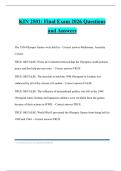 KIN 2501&colon; Final Exam 2026 Questions and Answers