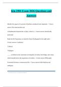 Kin 2501 Exam 2026 Questions and Answers