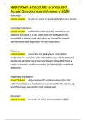 Medication Aide Study Guide Exam Actual Questions and Answers 2026&period;docx