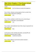 Med Aide Chapter 2 Test Exam Actual Questions and Answers 2026&period;docx