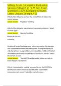 Military Acute Concussion Evaluation Version 2 &lpar;MACE 2&rpar; &lpar;1&period;75 hrs&rpar; Exam Questions 100- Complete Answers Latest Update&lpar;Straight A-S&rpar;&period;docx