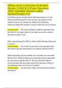 Military Acute Concussion Evaluation Version 2 &lpar;MACE 2&rpar; Exam Questions 100- Complete Answers Latest Update&lpar;Straight A-S&rpar;&period;docx