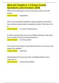 Med aid Chapters 1-3 Exam Actual Questions and Answers 2026&period;docx