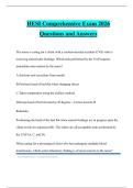 HESI Comprehensive Exam 2026 Questions and Answers