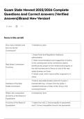 Guam permit test Newest 2025&sol;2026 Complete Questions And Correct Answers &lpar;Verified Answers&rpar;&vert;Brand New Version&excl;