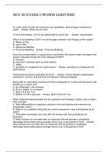SEVI 3013 EXAM 3 REVIEW QUESTIONS