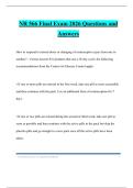 NR 566 Final Exam 2026 Questions and Answers