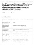 QAL "B" Landscape Management & Pest Control Chpt 4 EXAM Questions with 100&percnt; Correct Answers &vert; Verified &vert; Updated &lpar;Actual Exam&rpar; 20252026 LATEST VERSION&excl;&excl;