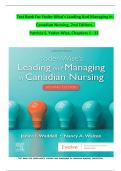 Test Bank for Yoder-Wise&rsquo;s Leading and Managing in Canadian Nursing&comma; 2nd Edition by Patricia S&period; Yoder-Wise &vert; ISBN-13&colon; 978-1771721677 &vert; Latest 2025&sol;2026 Update &vert; Exam Q&A PDF