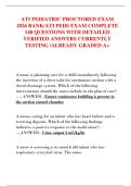 ATI PEDIATRIC PROCTORED EXAM  2026 BANK&sol;ATI PEDS EXAM COMPLETE  140 QUESTIONS WITH DETAILED  VERIFIED ANSWERS CURRENTLY  TESTING &sol;ALREADY GRADED A&plus; 