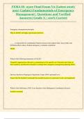FEMA IS- 230e Final Exam V2 &lpar;Latest 2026&sol;  2027 Update&rpar; Fundamentals of Emergency  Management &vert; Questions and Verified  Answers&vert; Grade A &vert; 100&percnt; Correct 