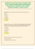  FEMA IS- 230e Final Exam v1 &lpar;Latest 2026&sol;  2027 Update&rpar; Fundamentals of Emergency  Management &vert; Questions and Verified  Answers&vert; Grade A &vert; 100&percnt; Correct 