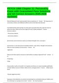 PSYCH 1060 Chapter 11&colon; Personality Exam with Guaranteed Pass Solutions and All Correct Answers 2025-2026 Updated&period;