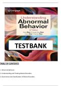 TEST BANK FOR Understanding Abnormal Behavior&comma; 12th Edition&comma; Sue All Chapters 1-17&period;COMPLETE GUIDE ALL CHAPTERS COVERED 100&percnt; VERIFIED A&plus; GRADE ASSURED&excl;&excl;&excl;&excl;&excl; NEW LATEST UPDATE&excl;&excl;&excl;&excl;&excl;