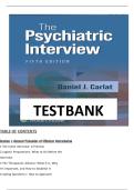 TEST BANK FOR The Psychiatric Interview 5th Edition by Daniel J&period; Carlat &comma; 2025 All Chapters 1-34 Newest Edition&period;ISBN&colon;9781975212971 COMPLETE GUIDE ALL CHAPTERS COVERED 100&percnt; VERIFIED A&plus; GRADE ASSURED&excl;&excl;&excl;&excl;&excl; NEW LATEST UPDATE&excl;&excl;&excl;&excl;&excl;