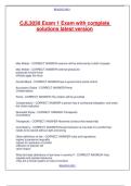 CJL3038 Exam 1 Exam with complete solutions latest version&period;