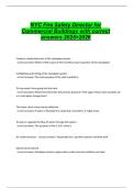 NYC Fire Safety Director for Commercial Buildings with correct answers 2025>2026