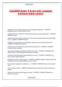 CJL3038 Exam 2 Exam with complete solutions latest version&period;