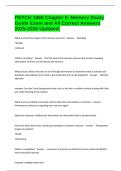 PSYCH 1060 Chapter 6&colon; Memory Study Guide Exam and All Correct Answers 2025-2026 Updated&period;