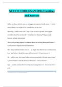 NCCCO CORE EXAM 2026 Questions and Answers
