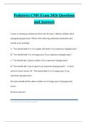 Pediatrics CMS Exam 2026 Questions and Answers