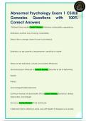 Abnormal Psychology Exam 1 CSULB  Gonzales Questions with 100&percnt;  Correct Answers