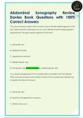 Abdominal Sonography Review  Davies Book Questions with 100&percnt;  Correct Answers 