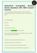 Abdominal Sonography Review  Davies Questions with 100&percnt; Correct  Answers