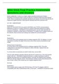 WGU D316 Final Practice Assessment Questions and Answers