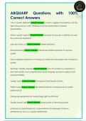 ABQUARP Questions with 100&percnt;  Correct Answers 
