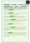 ABQAURP&colon; Quality improvement&comma;  management&comma;  and  assurance  Questions with 100&percnt; Correct Answers 