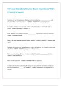 TX Food Handlers Review Exam Questions With Correct Answers 