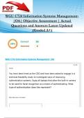 WGU C724 Information Systems Management- &vert;OA&vert; Objective Assessment &vert; 86 Actual Questions and Answers Latest Updated 2025&sol;2026 &lpar;Graded A&plus;&rpar;
