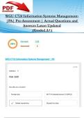 WGU C724 Information Systems Management- &vert;PA&vert; Pre-Assessment &vert; 121 Actual Questions and Answers Latest Updated 2025&sol;2026 &lpar;Graded A&plus;&rpar;