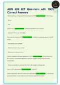 ADN 520&colon; ICP Questions with 100&percnt;  Correct Answers