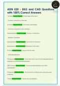 ADN 520 - EKG and CAD Questions  with 100&percnt; Correct Answers