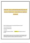 NUR 507 -Exam with Well Detailed Question &   Answers Perfectly A&plus; Grade &lpar;Newest Updated   Versions&rpar; 