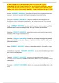 FUNDAMENTALS OF NURSING&colon; OXYGENATION EXAM QUESTIONS AND 100&percnt; CORRECT DETAILED ANSWERS LATEST UPDATED 2025&sol;2026 BEST RATED TO SCORE A&plus; FOR SUCCESS
