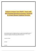 Pediatric Primary Care PNCB 2 &ndash; Exam with Well-Detailed Questions and Answers &lpar;Newest Updated A&plus; Version&rpar;