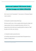 Answered Updated NIH Stroke Scale &ndash; All Test Groups A-F 2026 UPDATED