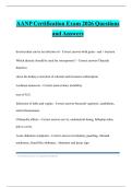 AANP Certification Exam 2026 Questions and Answers