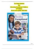 Educating Exceptional Children 15th Edition Kirk Test Bank &vert; 2025&sol;2026 Q&A