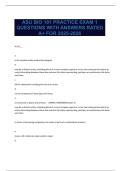 ASU BIO 181 PRACTICE EXAM 1 QUESTIONS WITH ANSWERS RATED A&period;pdf