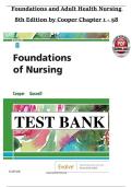 Foundations and Adult Health Nursing &vert; Cooper 8th Edition &vert; Chapters 1-58 Comprehensive Guide &vert; 2025-2026 Update &vert; Graded A&plus;