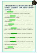 Adobe Photoshop Certification Exam  Review Questions with 100&percnt; Correct  Answers 