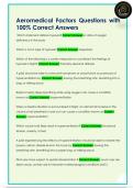Aeromedical Factors Questions with  100&percnt; Correct Answers