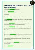 AEROMEDICAL Questions with 100&percnt;  Correct Answers