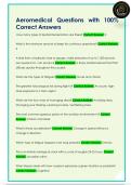 Aeromedical Questions with 100&percnt;  Correct Answers