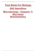 Test Bank For Biology 206 OpenStax Microbiology - Chapter 7&colon; Microbial Biochemistry